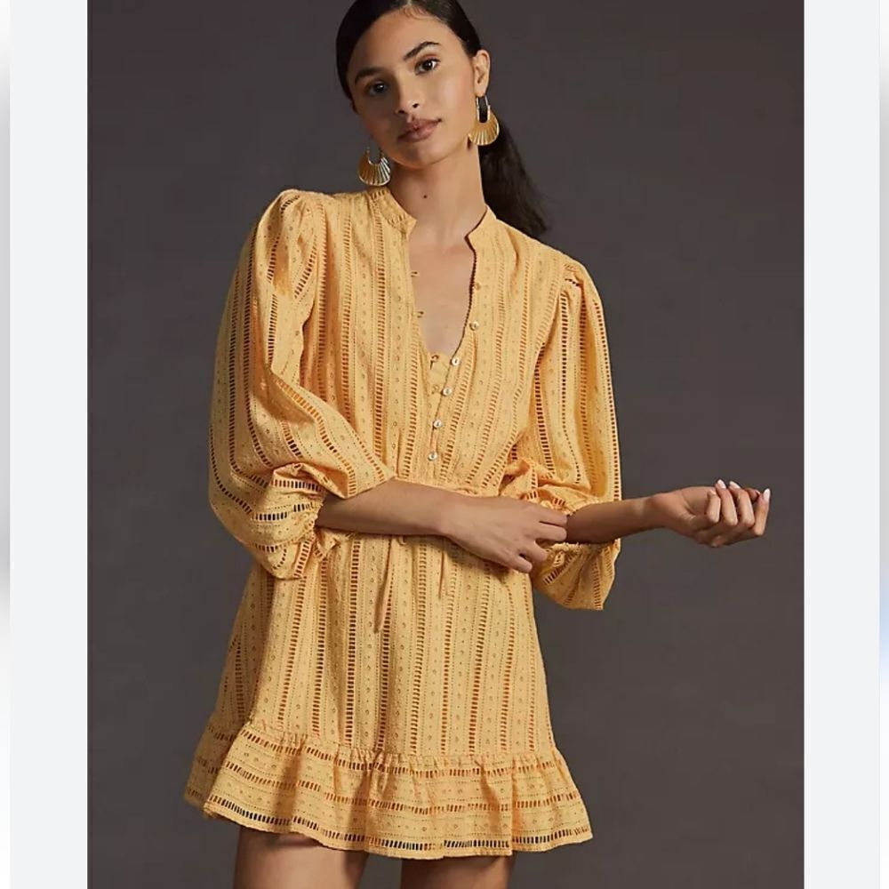 Anthropologie Forever that girl eyelet dress